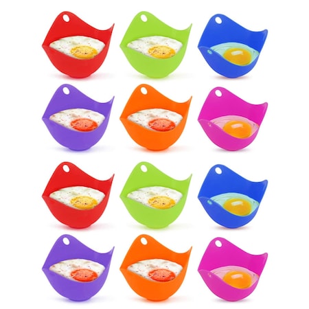 1947Kitchen Silicone Egg Poaching Cups Set, 12PK TI-6SEP-MIX-2PK